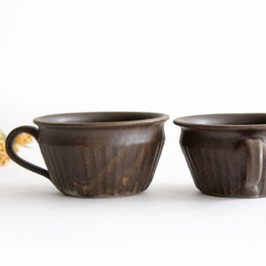 Furutani Seitosho Soup Cup Shinogi Brown-Detail9