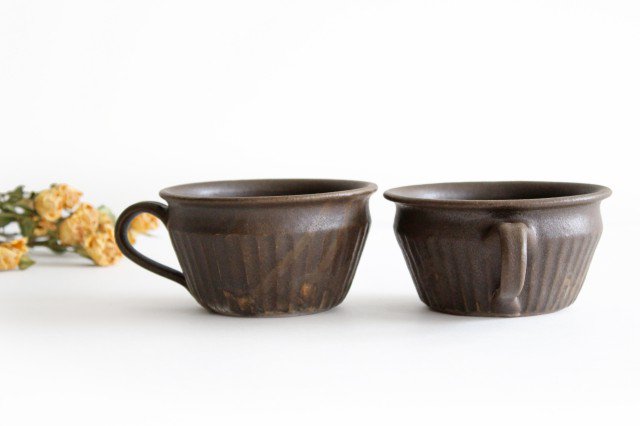 Furutani Seitosho Soup Cup Shinogi Brown-Detail9