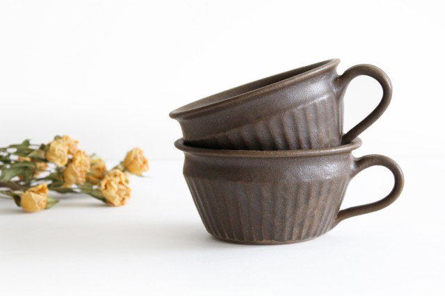 Furutani Seitosho Soup Cup Shinogi Brown-Detail10