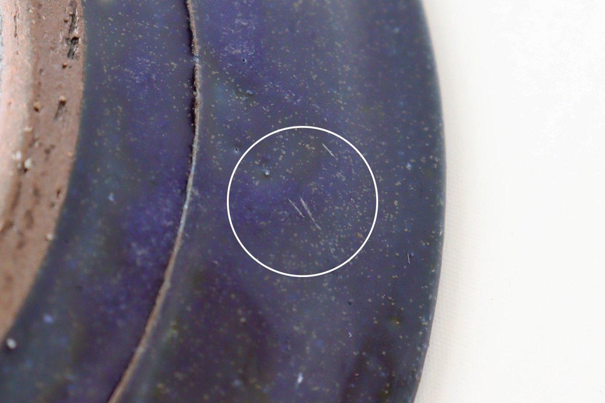 Furutani Seitosho Round Plate Lapis Glaze 21cm/8.3in