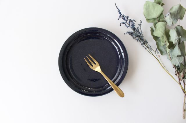 Furutani Seitosho Round Plate Blue 15cm/5.9in-TOP