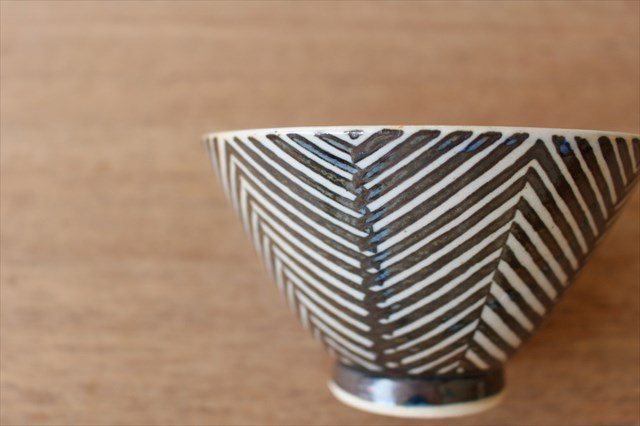 ORIME Rice Bowl Herringbone BROWN | Hasami Ware
