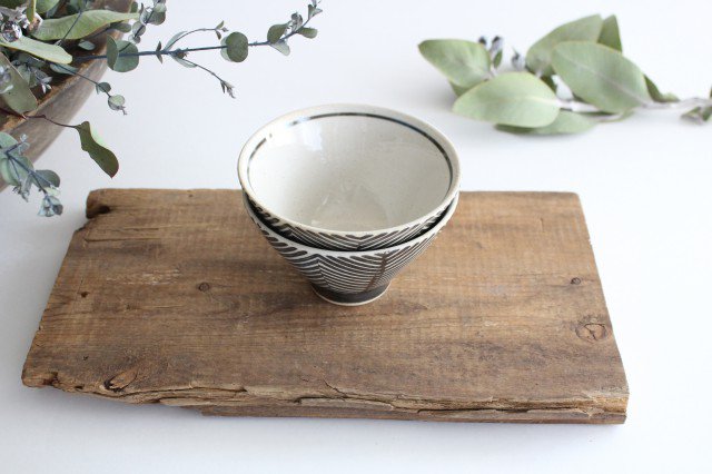 ORIME Rice Bowl Herringbone BROWN | Hasami Ware