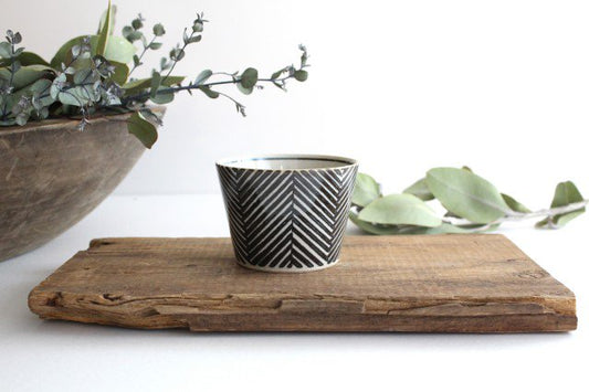 ORIME Soba Choko Herringbone Brown | Free Cup Hasami Ware-TOP