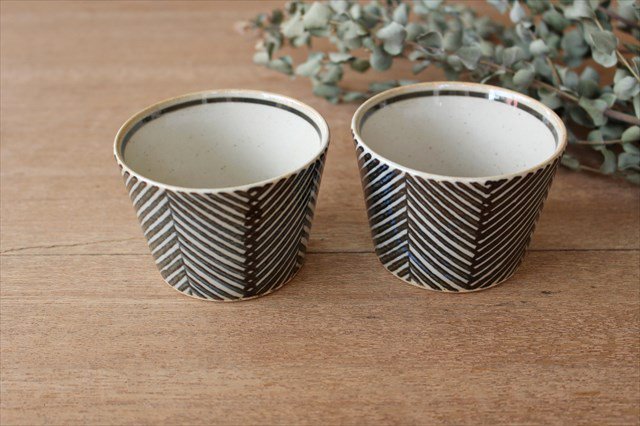 ORIME Soba Choko Herringbone Brown | Free Cup Hasami Ware