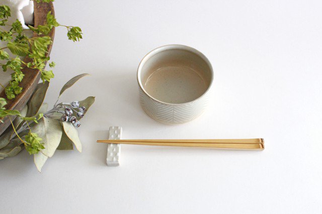 ORIME Small Bowl Herringbone White | Kobachi Hasami Ware