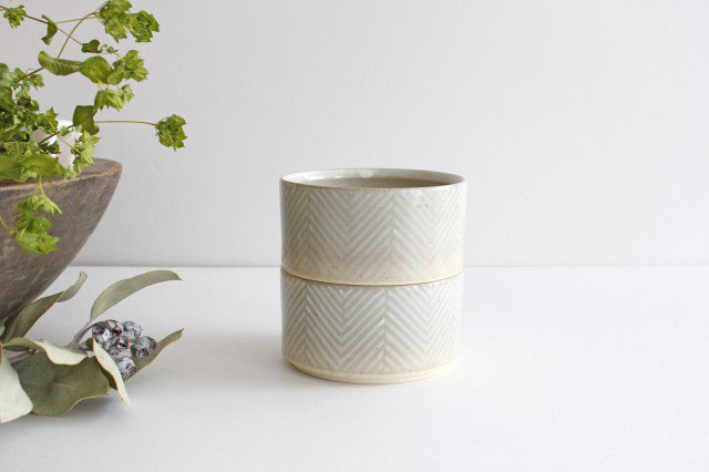 ORIME Small Bowl Herringbone White | Kobachi Hasami Ware