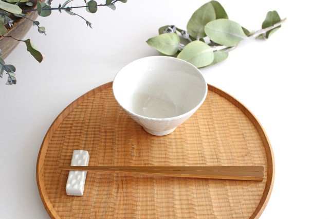 ORIME Rice Bowl Herringbone White | Hasami Ware