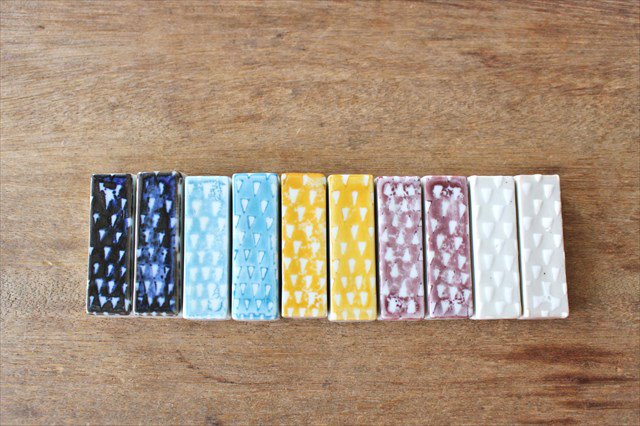 ORIME Chopstick Rest Pique White | Hashioki Hasami Ware