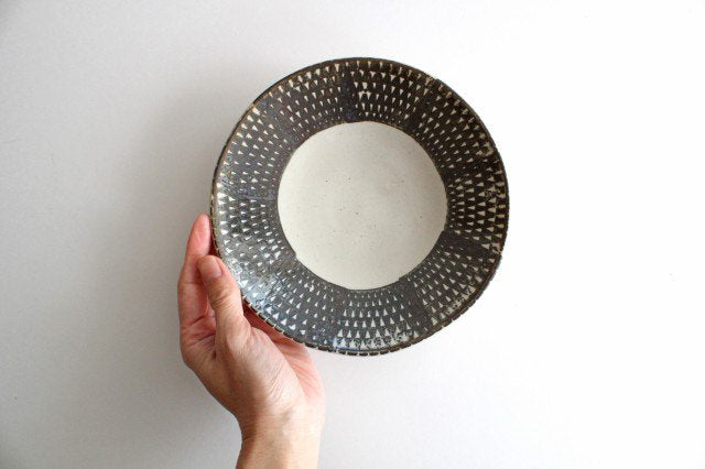 ORIME Round Plate Pique Brown 18cm/7.1in | Hasami Ware