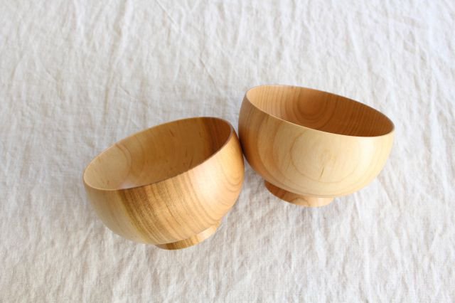 Shirasagi Woodworking Soup Bowl Natural Sakura M | Lacquerware-Detail3