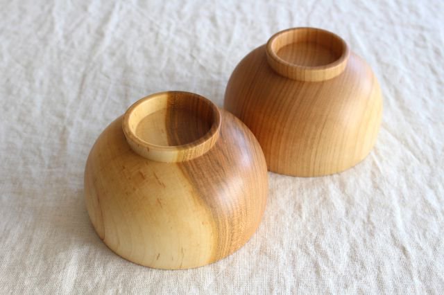 Shirasagi Woodworking Soup Bowl Natural Sakura M | Lacquerware-Detail4