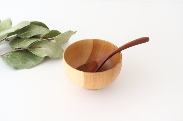 Shirasagi Woodworking Soup Bowl Natural Sakura M | Lacquerware-Detail8