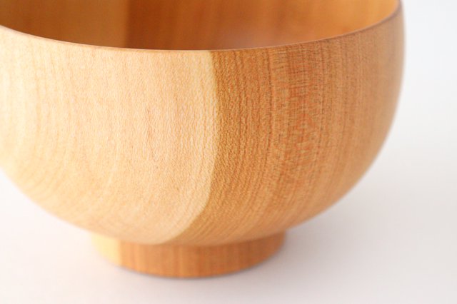 Shirasagi Woodworking Soup Bowl Natural Sakura M | Lacquerware-Detail9
