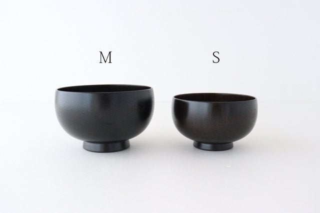 Shirasagi Woodworking Soup Bowl Black Sakura M | Lacquerware