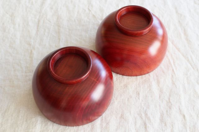 Shirasagi Woodworking Soup Bowl Red Sakura M | Lacquerware