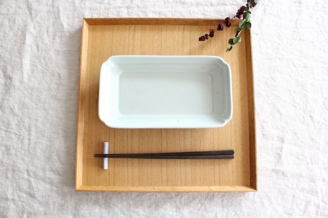 Azumaya Rectangle Plate White | Sushi Plate-TOP