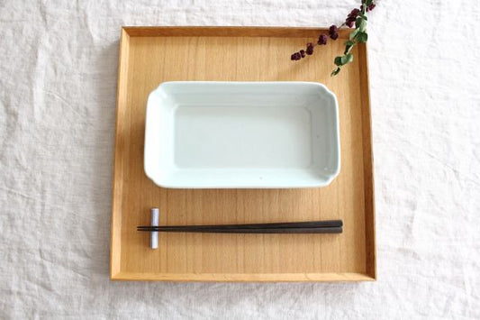 Azumaya Rectangle Plate White | Sushi Plate-TOP