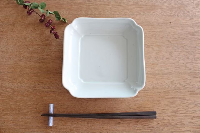Azumaya Square Plate White 15.8㎝/6.2in | Sushi Plate-TOP