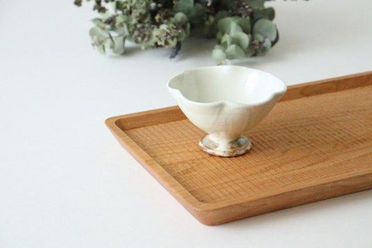 Furutani Seitosho Flower Petal Small Bowl White-TOP
