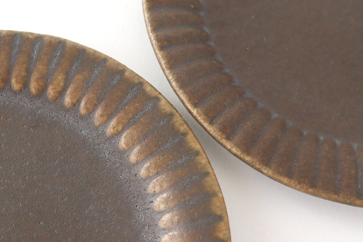 Furutani Seitosho Ruffle Plate Brown S-Detail12