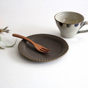 Furutani Seitosho Ruffle Plate Brown S-Detail9