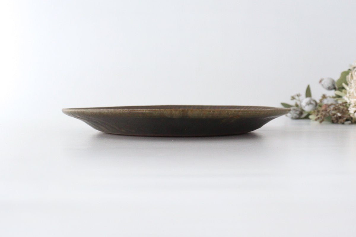 Furutani Seitosho Ruffle Plate Rust glaze L