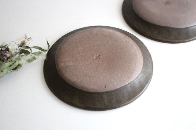 Furutani Seitosho Ruffle Plate Rust glaze L
