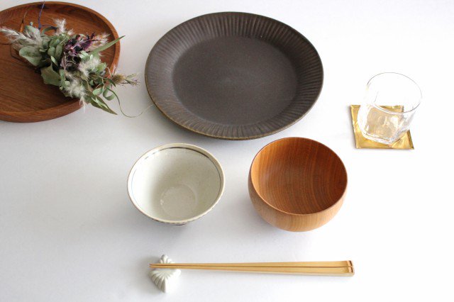 Furutani Seitosho Ruffle Plate Rust glaze L