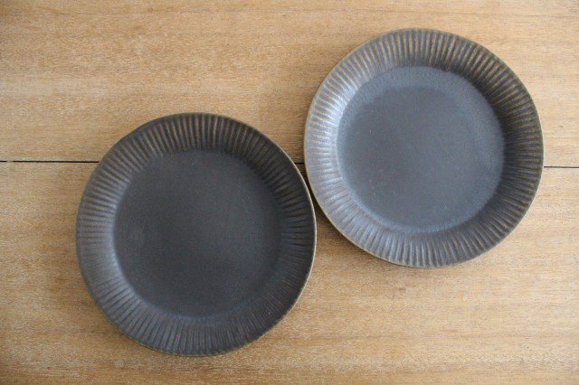 Furutani Seitosho Ruffle Plate Rust glaze L