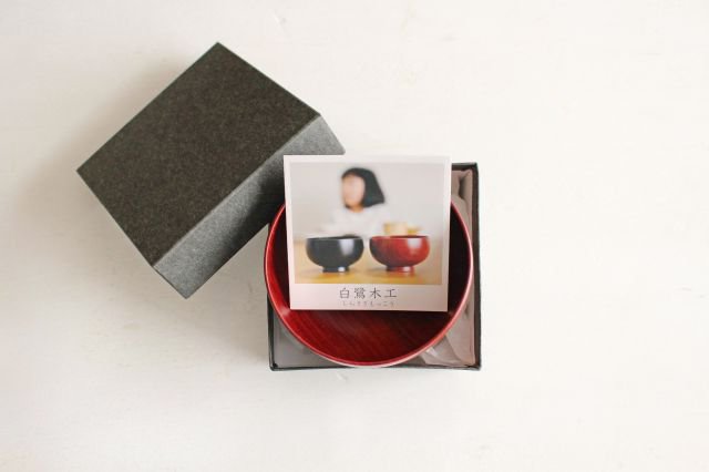 Shirasagi Woodworking Children's Soup Bowl Red Sakura | Lacquerware-Detail6