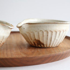 Furutani Seitosho Katakuchi Small Bowl Shinogi White-TOP