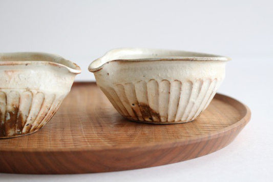 Furutani Seitosho Katakuchi Small Bowl Shinogi White-TOP