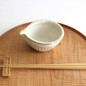 Furutani Seitosho Katakuchi Small Bowl Shinogi White-Detail2