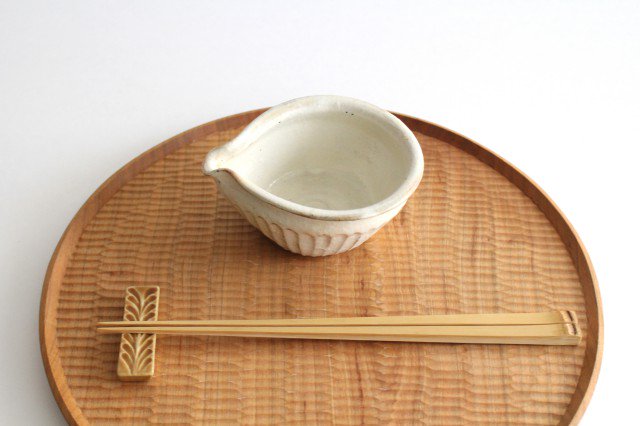Furutani Seitosho Katakuchi Small Bowl Shinogi White