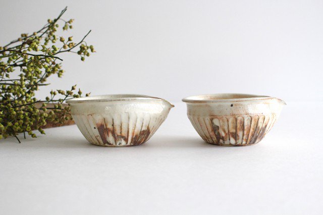 Furutani Seitosho Katakuchi Small Bowl Shinogi White-Detail3