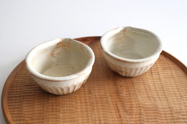 Furutani Seitosho Katakuchi Small Bowl Shinogi White