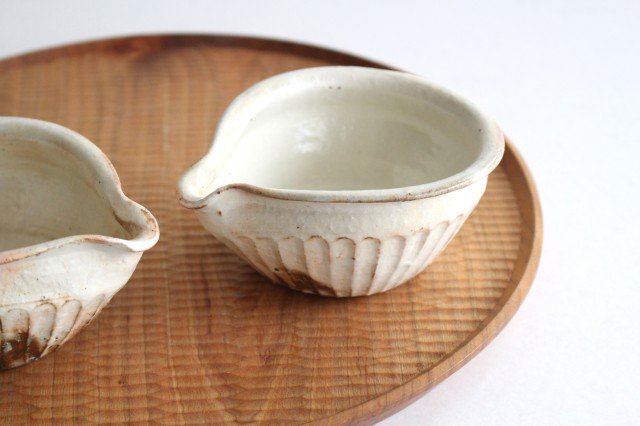 Furutani Seitosho Katakuchi Small Bowl Shinogi White-Detail8