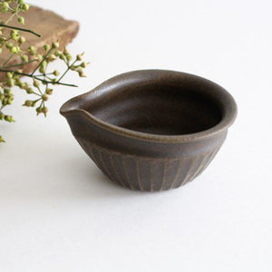 Furutani Seitosho Katakuchi Small Bowl Shinogi Brown-TOP