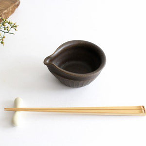 Furutani Seitosho Katakuchi Small Bowl Shinogi Brown-Detail2
