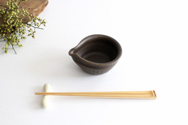 Furutani Seitosho Katakuchi Small Bowl Shinogi Brown-Detail2