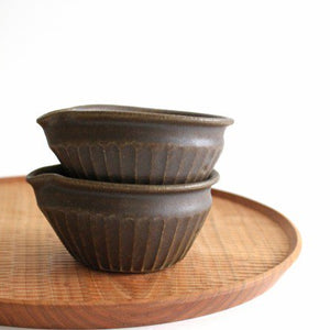 Furutani Seitosho Katakuchi Small Bowl Shinogi Brown-Detail3