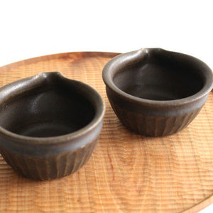 Furutani Seitosho Katakuchi Small Bowl Shinogi Brown-Detail5