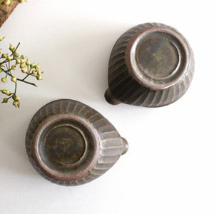 Furutani Seitosho Katakuchi Small Bowl Shinogi Brown-Detail6
