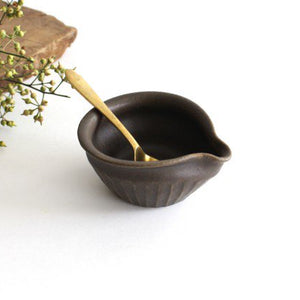 Furutani Seitosho Katakuchi Small Bowl Shinogi Brown-Detail7