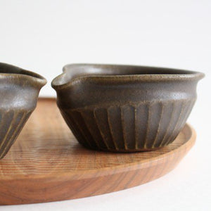 Furutani Seitosho Katakuchi Small Bowl Shinogi Brown-Detail8
