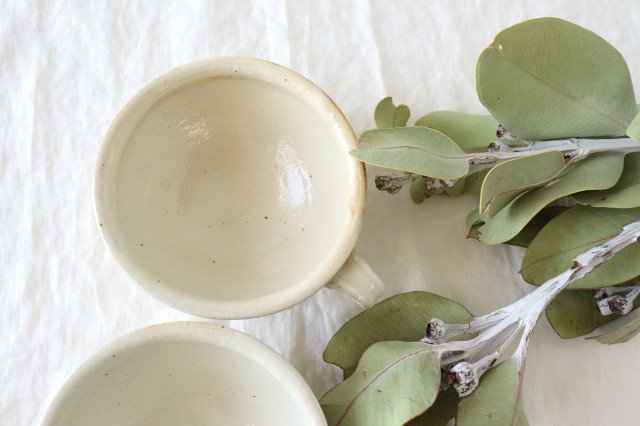 Furutani Seitosho Soup Cup Diagonal Shinogi White-Detail2