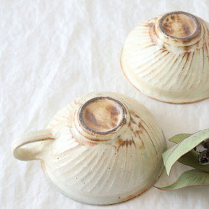 Furutani Seitosho Soup Cup Diagonal Shinogi White-Detail6