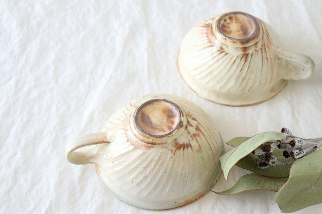 Furutani Seitosho Soup Cup Diagonal Shinogi White-Detail6