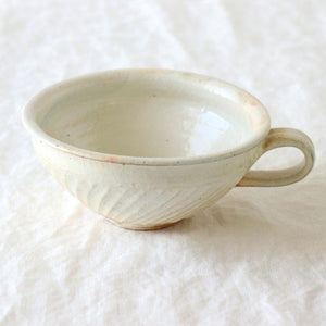 Furutani Seitosho Soup Cup Diagonal Shinogi White-Detail7